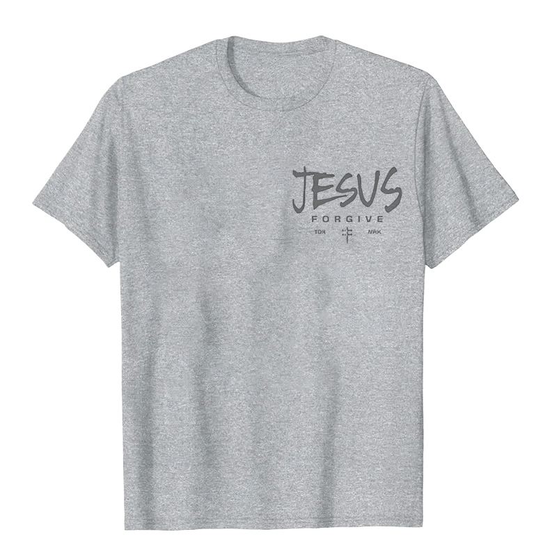 Christianartworkshop Religious Jesus Forgive Crown of Thorns Cross Unisex T-shirt - image 15