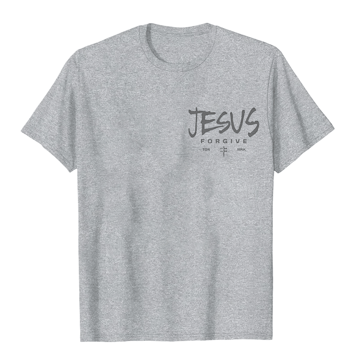 Christianartworkshop Religious Jesus Forgive Crown of Thorns Cross Unisex T-shirt - image 15