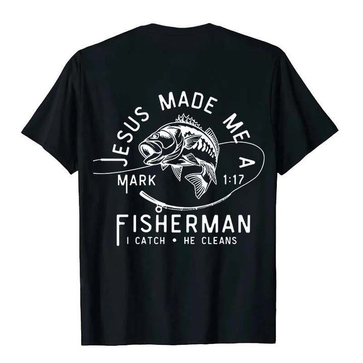Christianartworkshop Jesus Made Me A Fisherman Mark 1:17 Unisex T-shirt - image 5