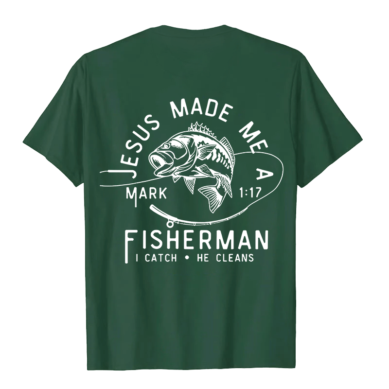 Christianartworkshop Jesus Made Me A Fisherman Mark 1:17 Unisex T-shirt - image 23