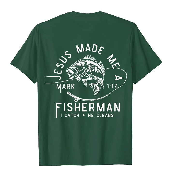Christianartworkshop Jesus Made Me A Fisherman Mark 1:17 Unisex T-shirt - image 23