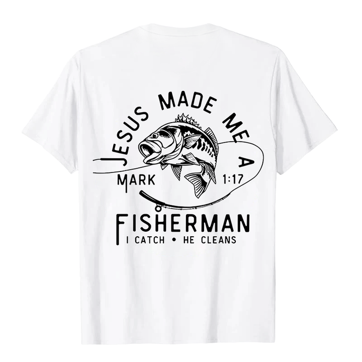 Christianartworkshop Jesus Made Me A Fisherman Mark 1:17 Unisex T-shirt - image 8