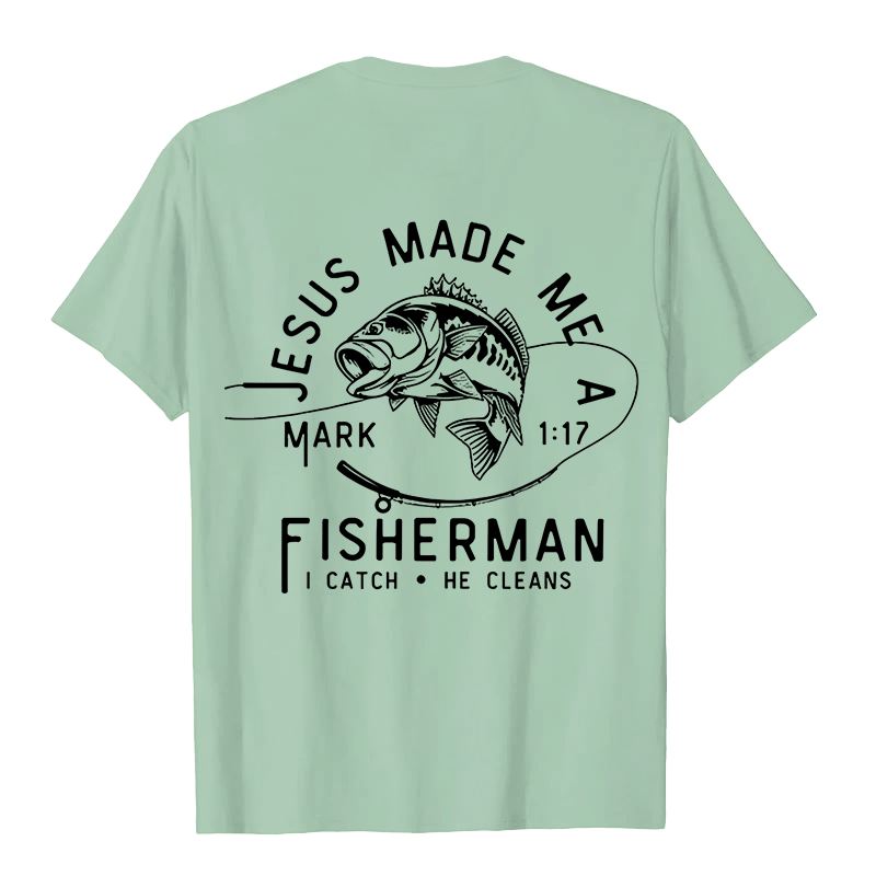 Christianartworkshop Jesus Made Me A Fisherman Mark 1:17 Unisex T-shirt - image 20
