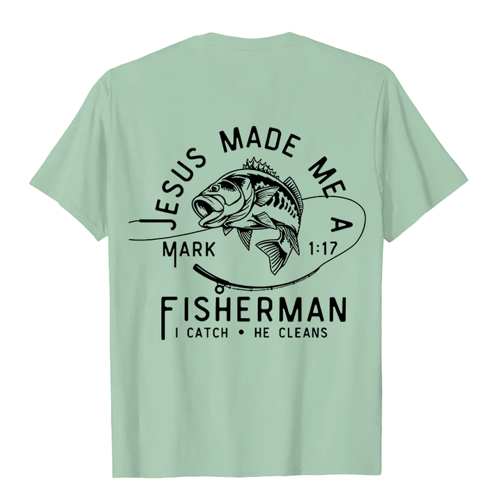 Christianartworkshop Jesus Made Me A Fisherman Mark 1:17 Unisex T-shirt - image 20