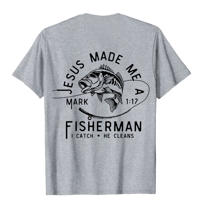 Christianartworkshop Jesus Made Me A Fisherman Mark 1:17 Unisex T-shirt - image 26