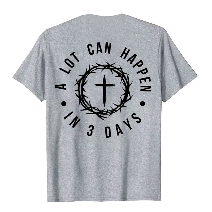 Christianartworkshop A Lot Can Happen In 3 Days Thorn Crown Cross Unisex T-shirt - image 11