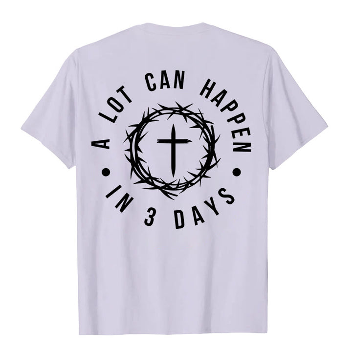 Christianartworkshop A Lot Can Happen In 3 Days Thorn Crown Cross Unisex T-shirt - image 14