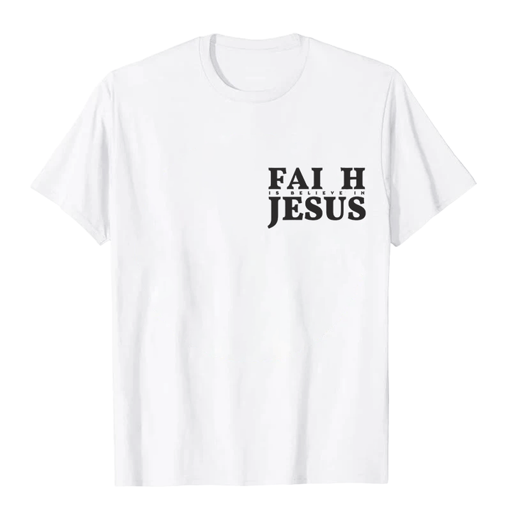 Christianartworkshop Faith Is Believe In Jesus with Matthew 6:6 Unisex T-shirt - image 6