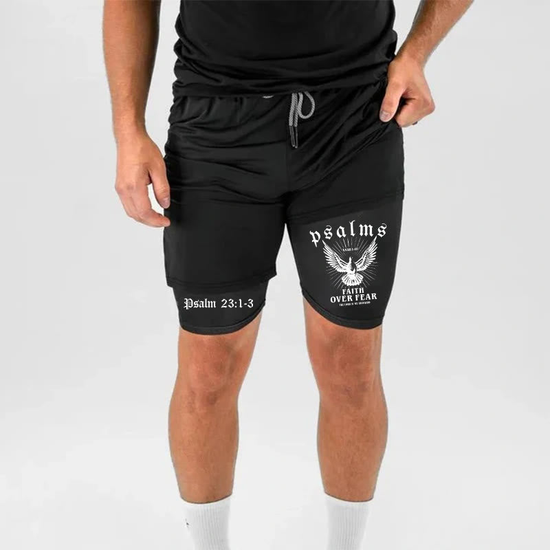 Christianartworkshop Faith Over Fear Christian Performance Shorts - image 2