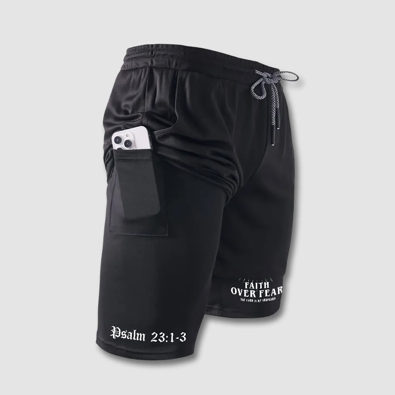 Christianartworkshop Faith Over Fear Christian Performance Shorts - image 7