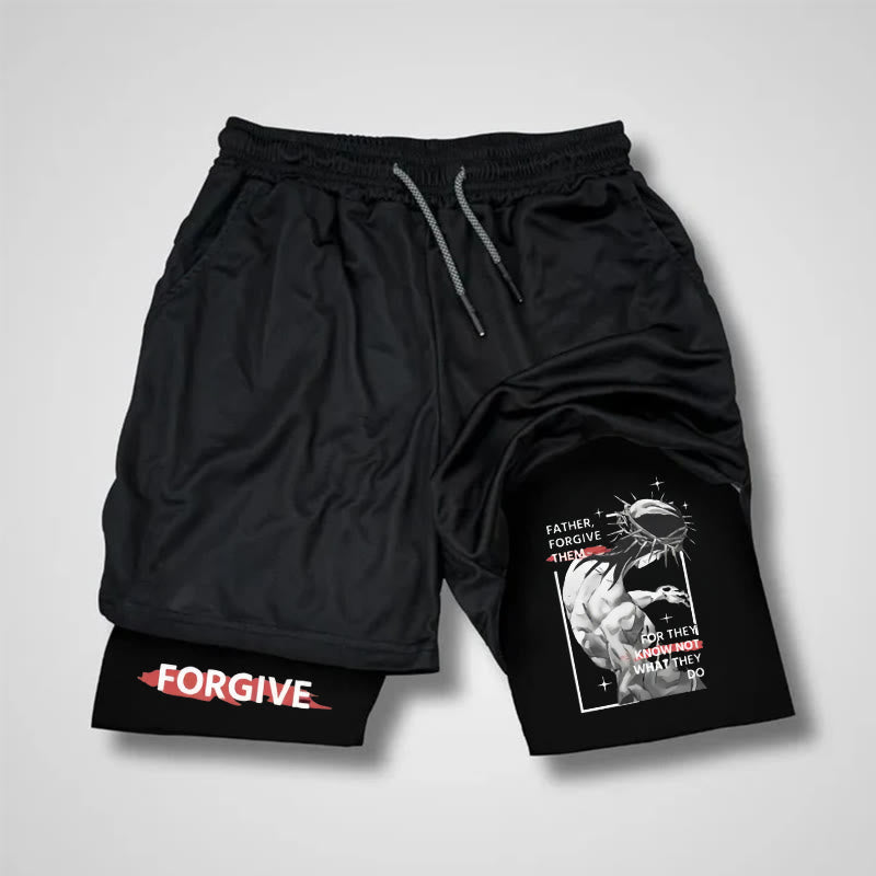 Christianartworkshop Father Forgiven Them Christian Performance Shorts - Shorts - 3XL - image 1