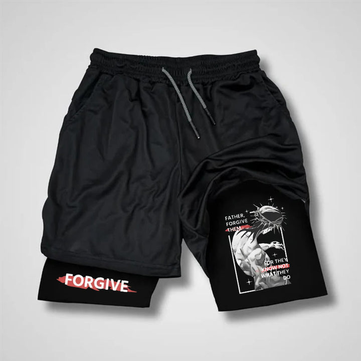 Christianartworkshop Father Forgiven Them Christian Performance Shorts - Shorts - 3XL - image 1