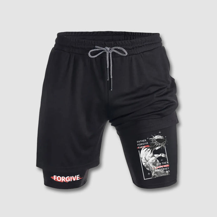 Christianartworkshop Father Forgiven Them Christian Performance Shorts - image 3