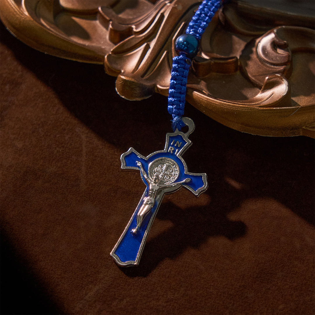 FREE Today: Royal Blue Metal Ball Beads Shiny Minimalist Rosary