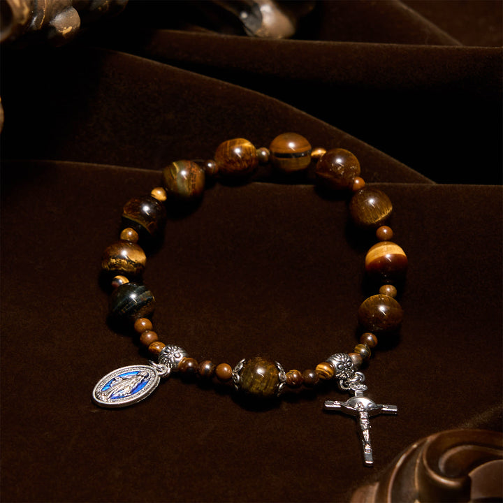 FREE Today: 10mm Yellow Tiger's Eye Stone One Decade Rosary Bracelet - image 6