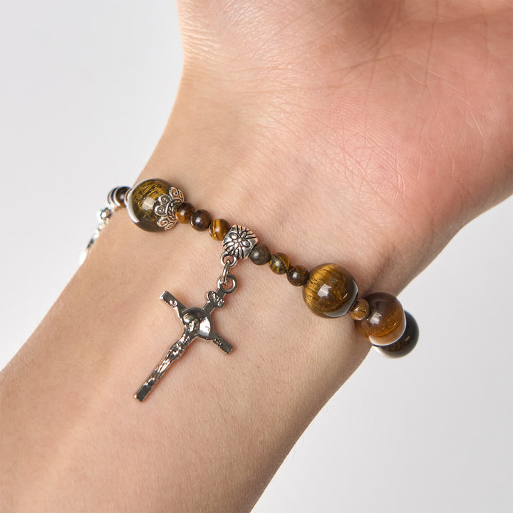 FREE Today: 10mm Yellow Tiger's Eye Stone One Decade Rosary Bracelet - image 5