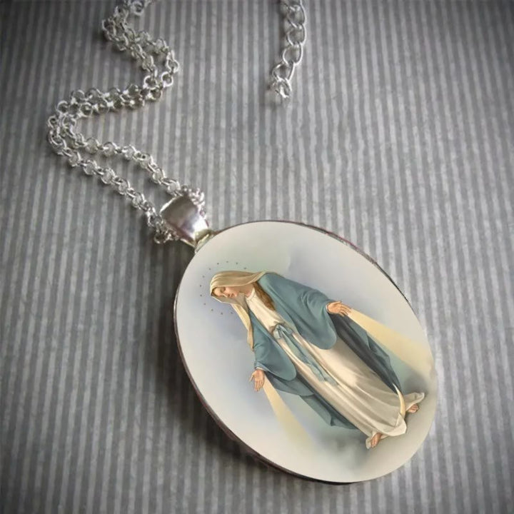 FREE Today: Pray Virgin Mary Blessed Pendant Miraculous Medal Necklace