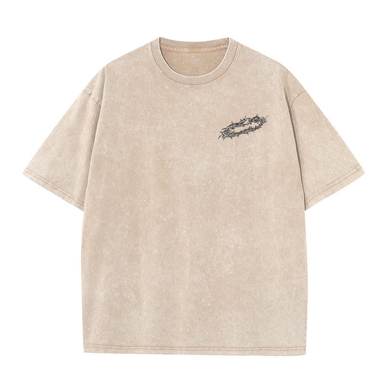 Christianartworkshop By His Wounds We Are Healed Unisex Washed T-Shirt - image 6
