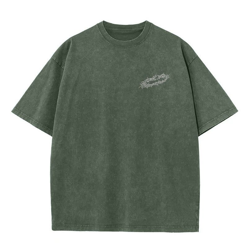 Christianartworkshop By His Wounds We Are Healed Unisex Washed T-Shirt - image 12
