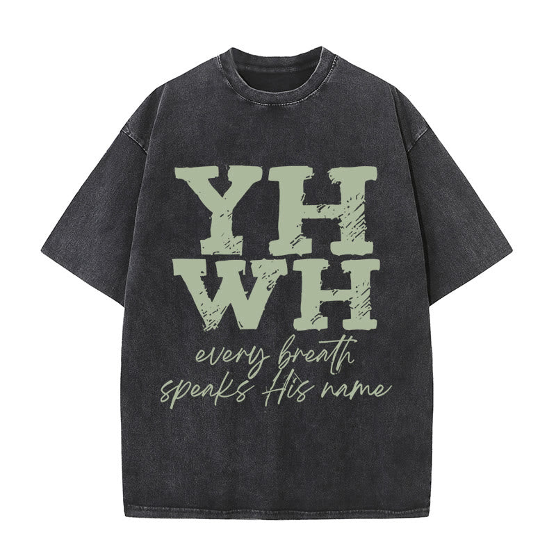 Christianartworkshop Every Breath Speaks His Name Unisex Washed T-shirt - image 15