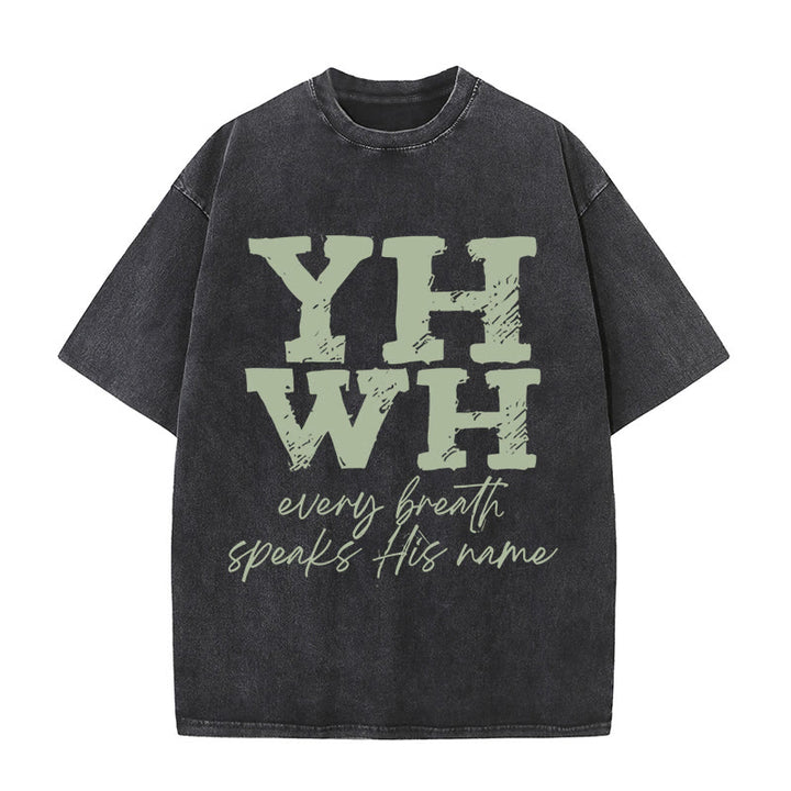 Christianartworkshop Every Breath Speaks His Name Unisex Washed T-shirt - image 15