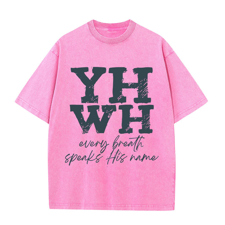 Christianartworkshop Every Breath Speaks His Name Unisex Washed T-shirt - image 19