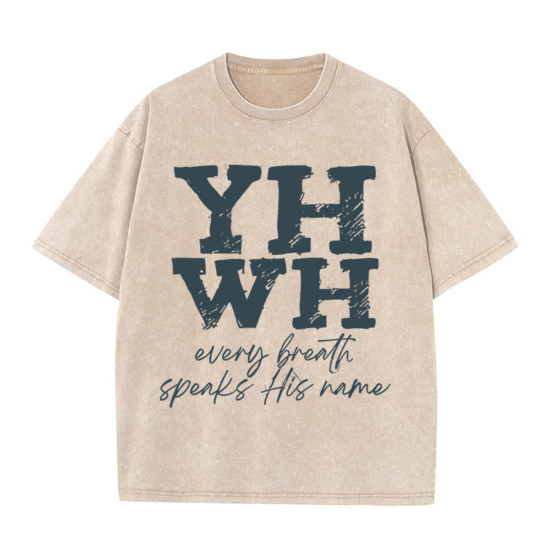 Christianartworkshop Every Breath Speaks His Name Unisex Washed T-shirt - image 11