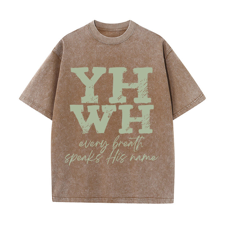 Christianartworkshop Every Breath Speaks His Name Unisex Washed T-shirt - image 17