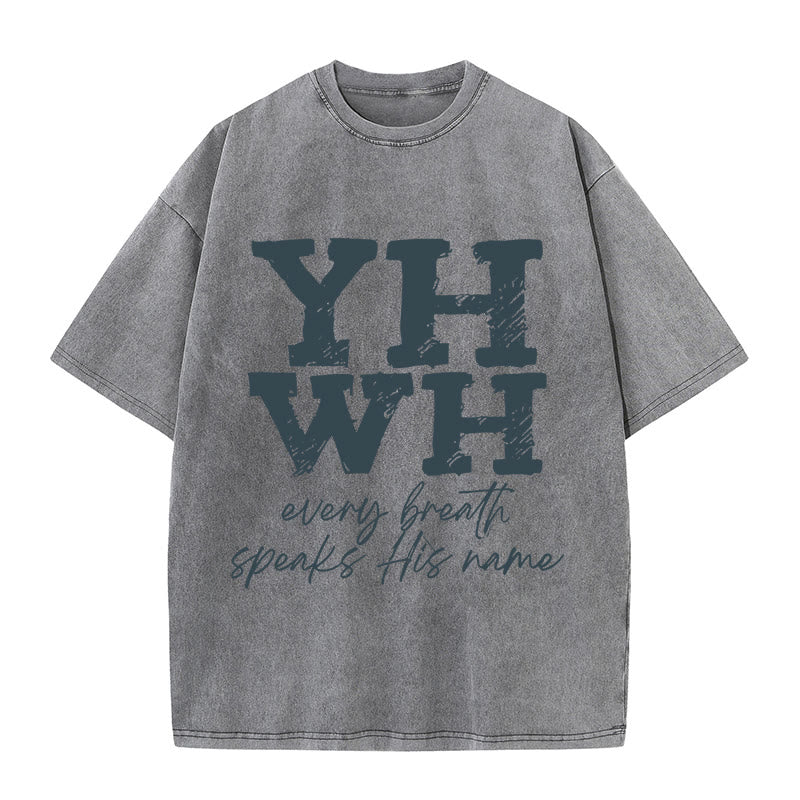 Christianartworkshop Every Breath Speaks His Name Unisex Washed T-shirt - image 13