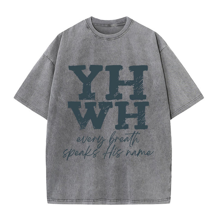 Christianartworkshop Every Breath Speaks His Name Unisex Washed T-shirt - image 13