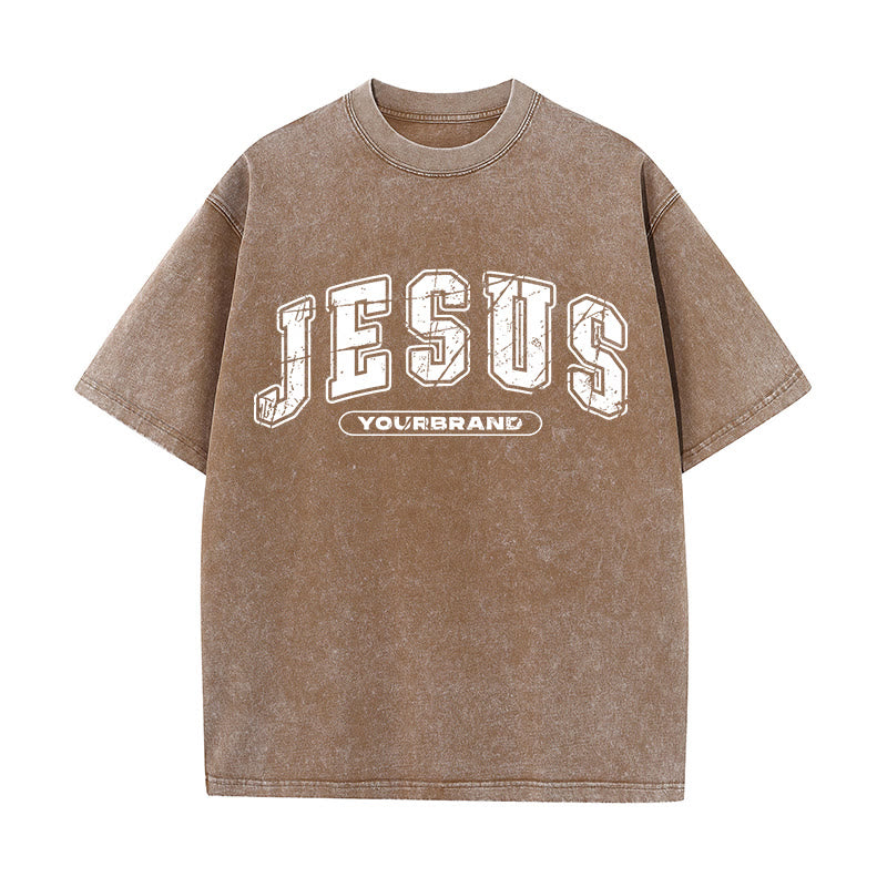 Christianartworkshop Vintage Style Jesus Christ Unisex Washed T-shirt - image 19
