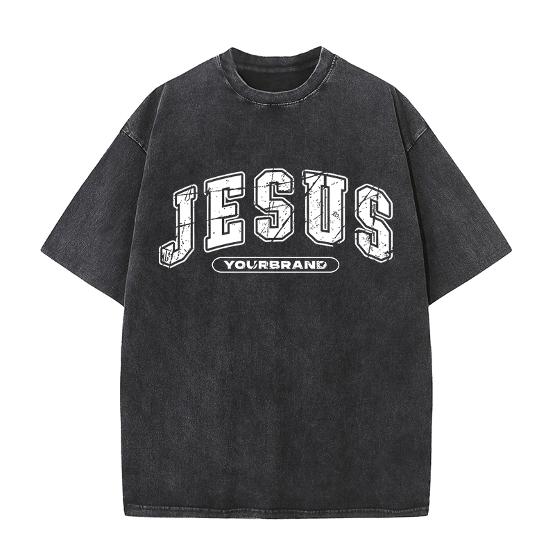 Christianartworkshop Vintage Style Jesus Christ Unisex Washed T-shirt - image 5