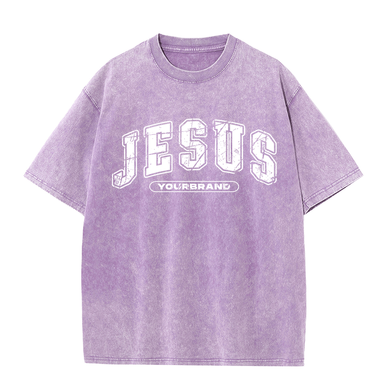 Christianartworkshop Vintage Style Jesus Christ Unisex Washed T-shirt - image 17