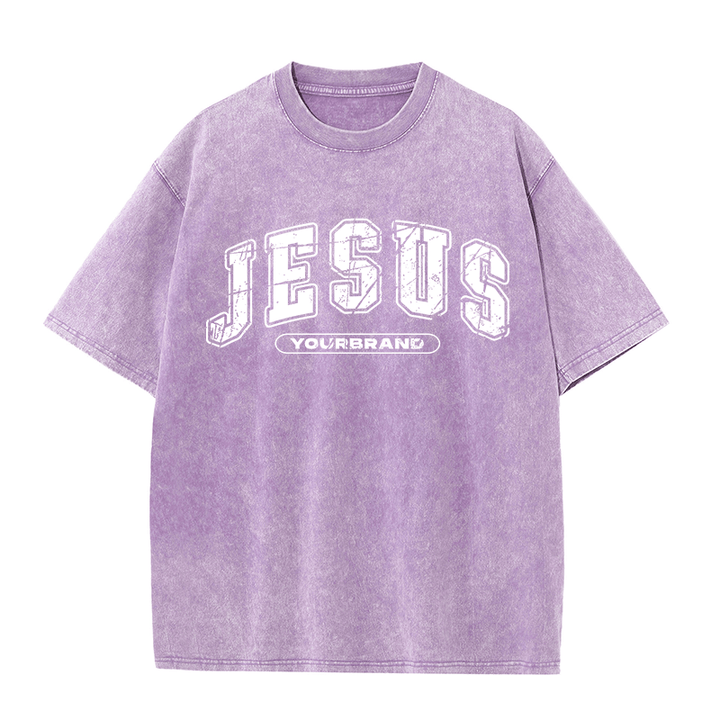Christianartworkshop Vintage Style Jesus Christ Unisex Washed T-shirt - image 17
