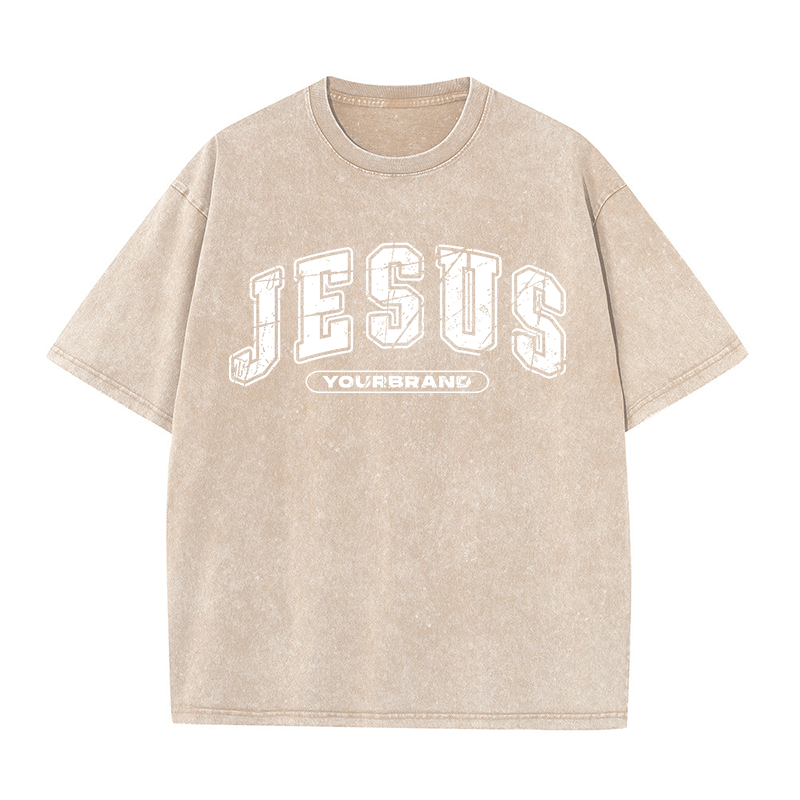 Christianartworkshop Vintage Style Jesus Christ Unisex Washed T-shirt - image 11