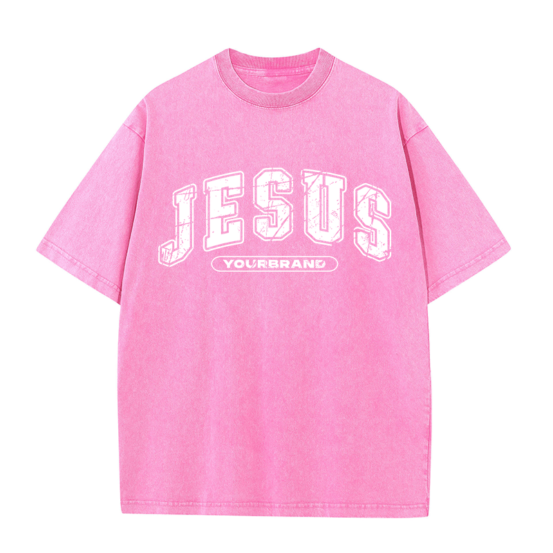 Christianartworkshop Vintage Style Jesus Christ Unisex Washed T-shirt - image 13