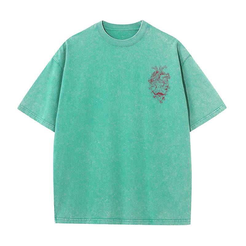 Christianartworkshop Heart Illustration Ezekiel Christian Washed T-shirt - image 17