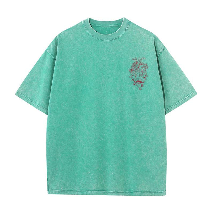 Christianartworkshop Heart Illustration Ezekiel Christian Washed T-shirt - image 17