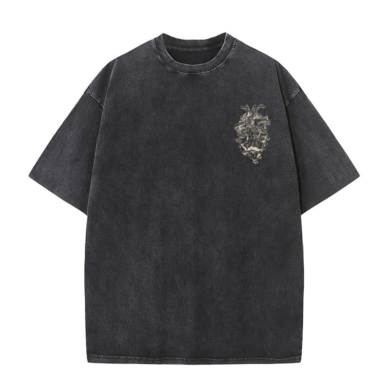 Christianartworkshop Heart Illustration Ezekiel Christian Washed T-shirt - image 5