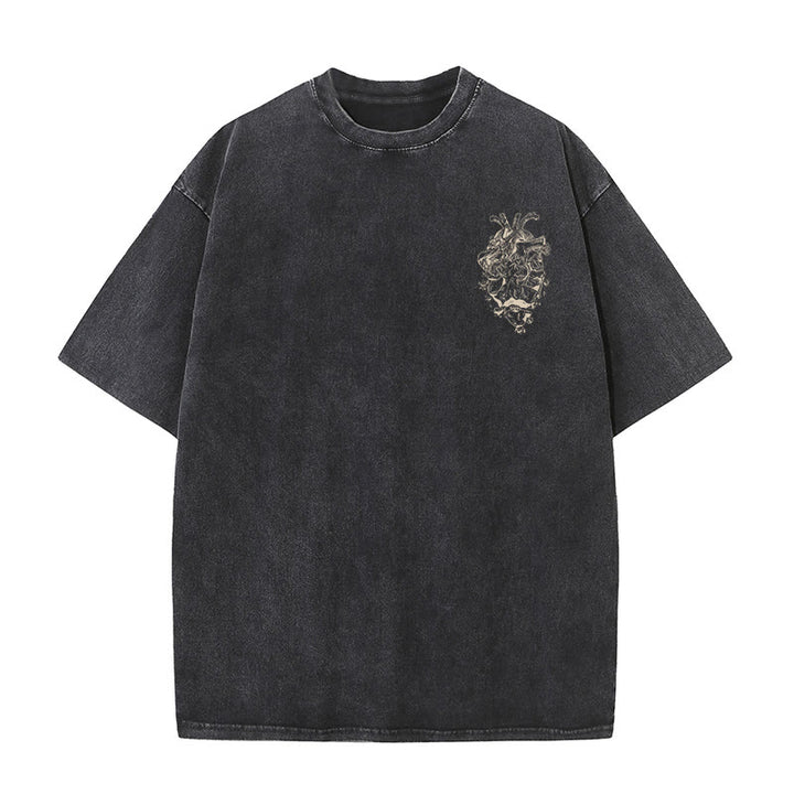 Christianartworkshop Heart Illustration Ezekiel Christian Washed T-shirt - image 5