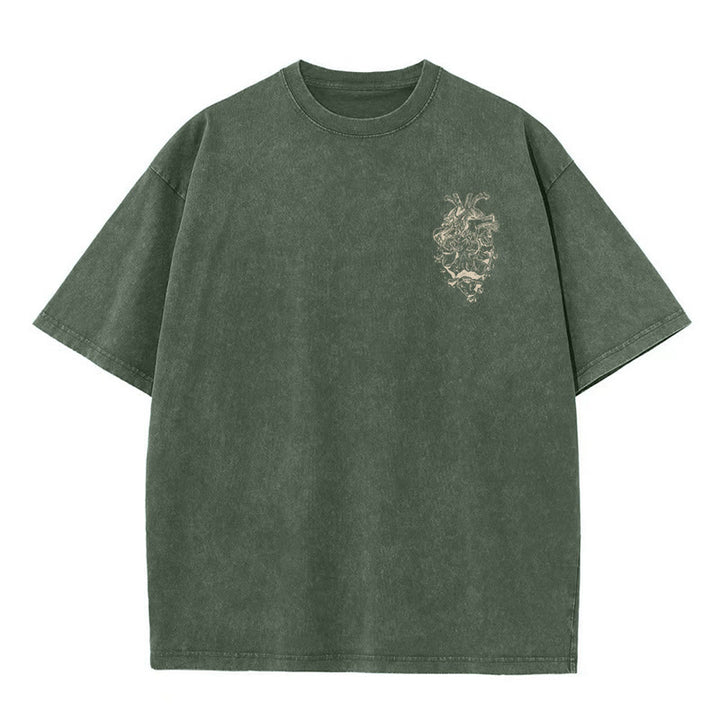 Christianartworkshop Heart Illustration Ezekiel Christian Washed T-shirt - image 9