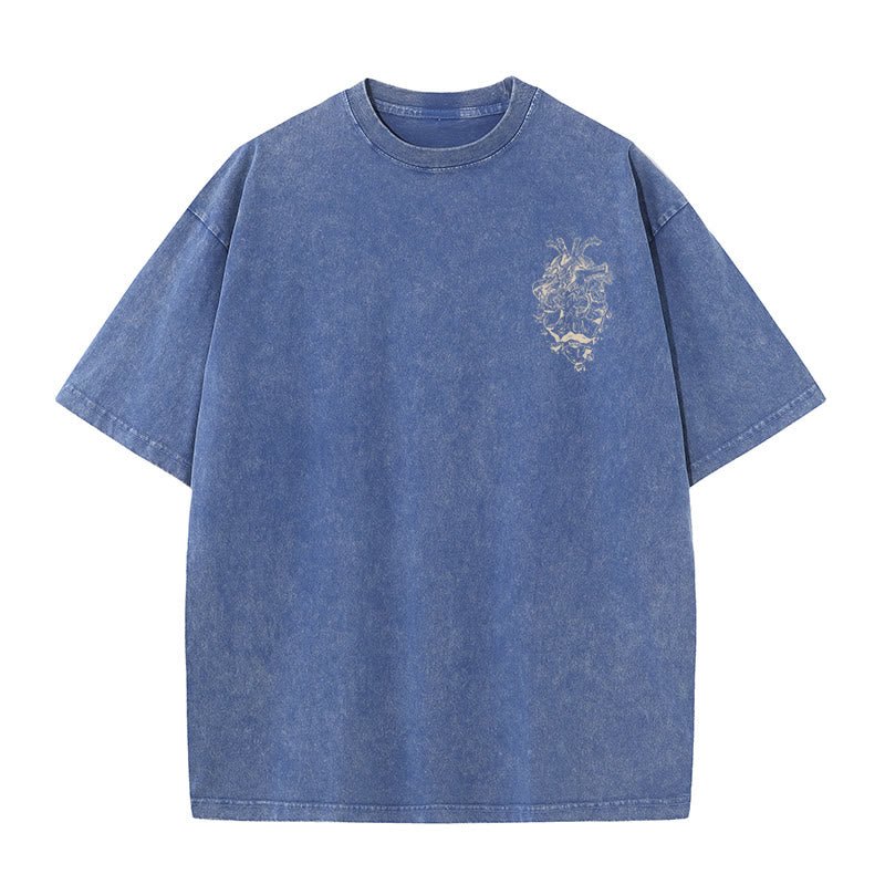 Christianartworkshop Heart Illustration Ezekiel Christian Washed T-shirt - image 7