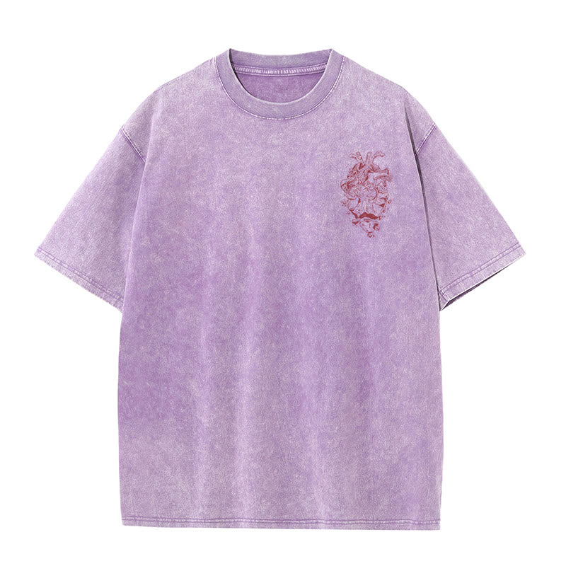 Christianartworkshop Heart Illustration Ezekiel Christian Washed T-shirt - image 15