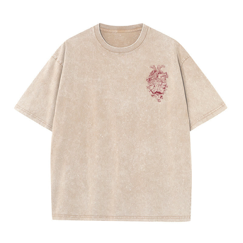 Christianartworkshop Heart Illustration Ezekiel Christian Washed T-shirt - image 2