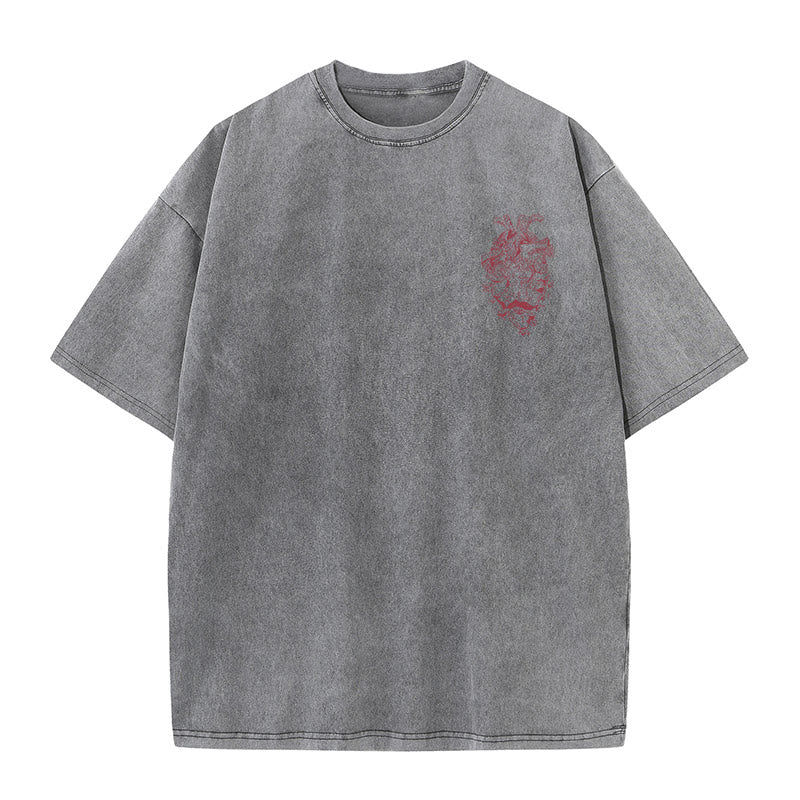 Christianartworkshop Heart Illustration Ezekiel Christian Washed T-shirt - image 13