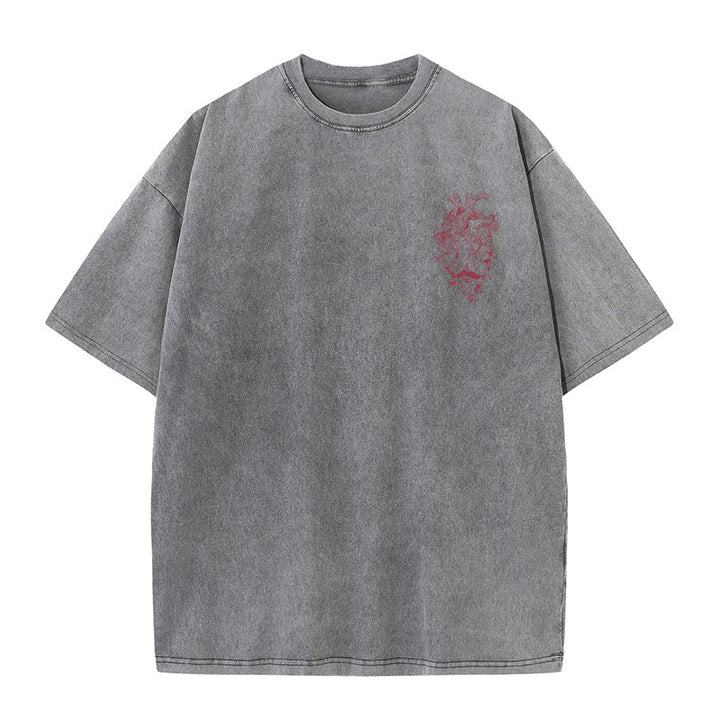Christianartworkshop Heart Illustration Ezekiel Christian Washed T-shirt - image 13