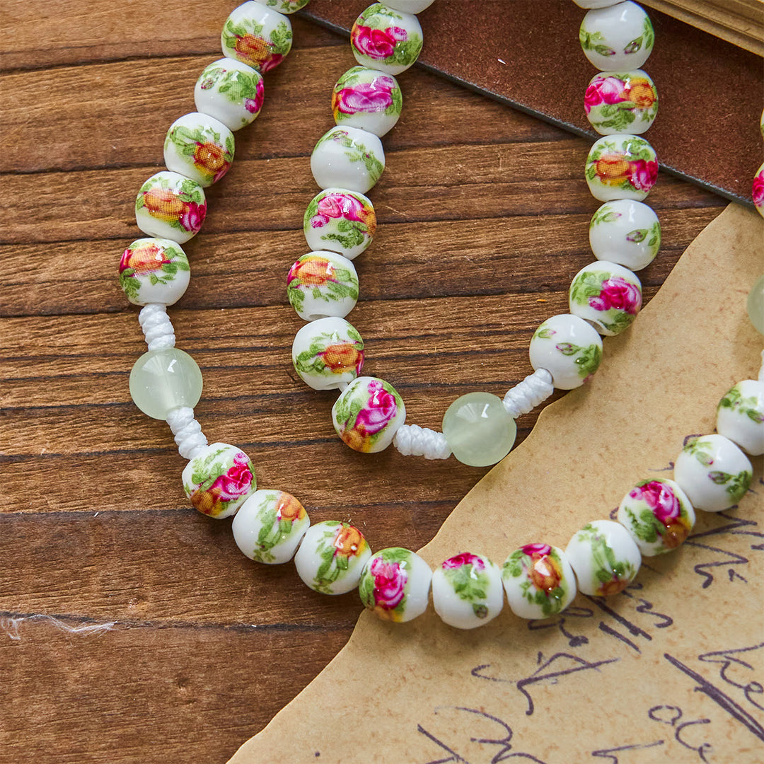 Christianartworkshop Jesus Is The Gift: Handmade Floral Rose Beads Rosary with Gift Card - image 13