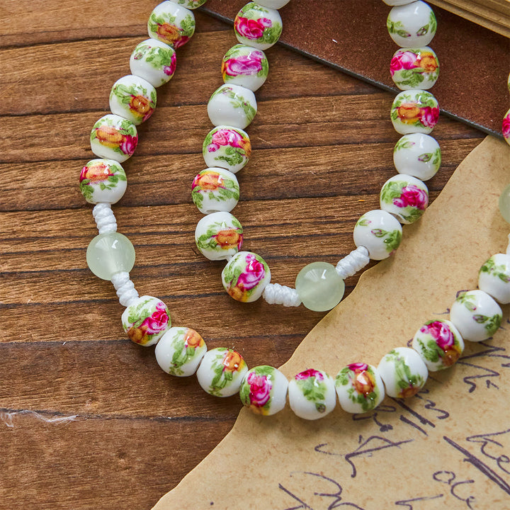 Christianartworkshop Jesus Is The Gift: Handmade Floral Rose Beads Rosary with Gift Card - image 13
