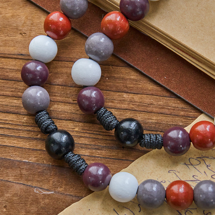 Christianartworkshop Morandi Style Multi-color Round Beads Rosary with Bronze Crucifix: Embrace Divine Blessing - image 6