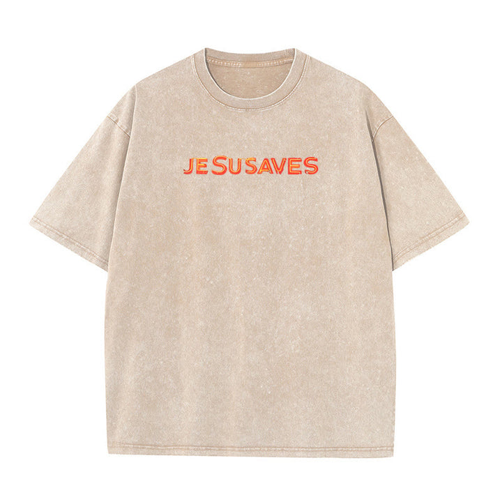 Christianartworkshop Jesus Saves Cross Graphic T-Shirt - image 8